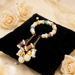 Multicolor Crystal Pearl Beaded Lumba Rakhi