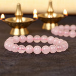 Raw Pyrite, Rose Quartz & Black Obsidian Bracelet Combo with Hanuman Chalisa Pendant