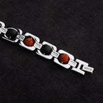 Silver Plated Rudraksha & Karungali Bracelet Unisex Spiritual Wear