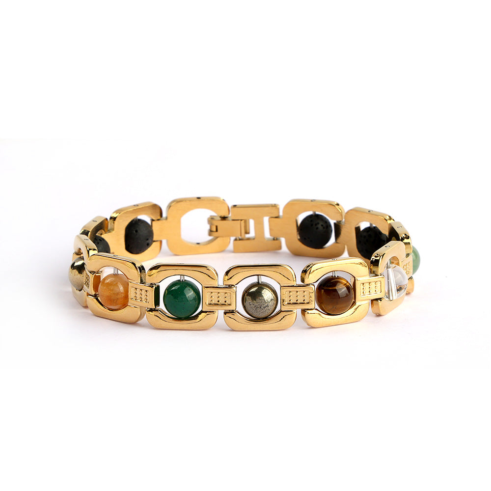 Gold Plated Dhanyog Bracelet Unisex Spiritual Wear