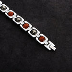 Silver Plated Pyrite & Rudraksha Bracelet Unisex Spiritual Wear
