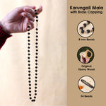 Karungali Mala with Brass Cap 8mm Protection & Style Govt Certified