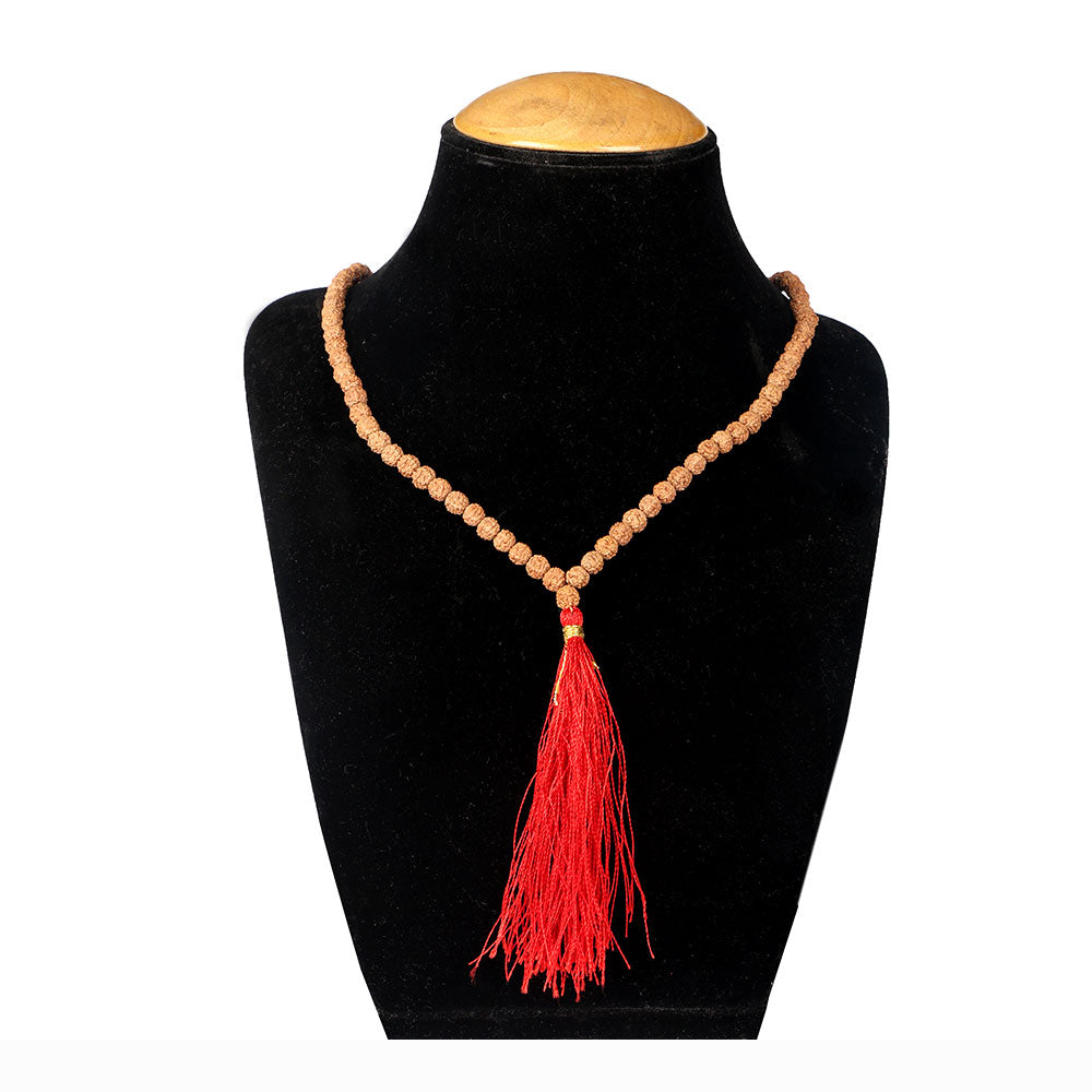 5 Mukhi Pathariya Rudraksha Mala 108 Beads 6mm