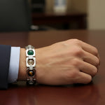 Dhanyog Silver Plated Bracelet Unisex Spiritual Wear IGP
