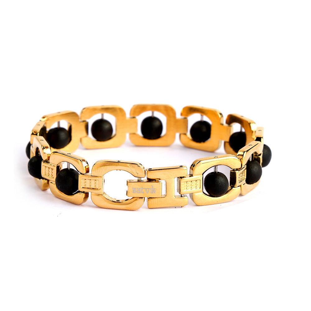 Gold Plated Karungali Bracelet Unisex Adjustable IGP Spiritual Wear