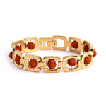 Gold Plated Rudraksha Bead Bracelet Premium Spiritual Wear