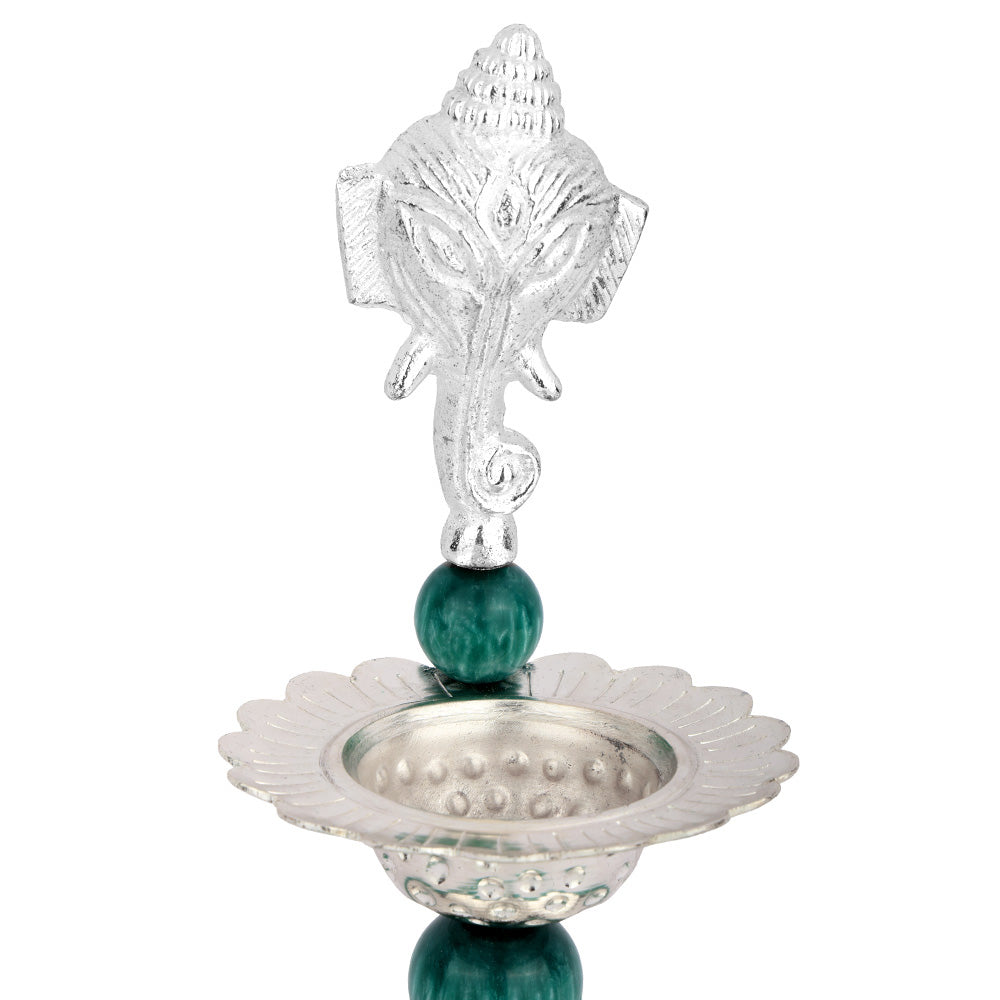Ganesh Long Hand Deepam Brass Oil Lamp for Pooja