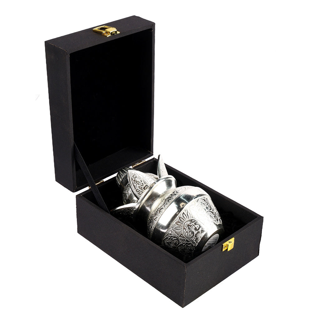 Silver Plated Pooja Kalash – Elegant Spiritual Ceremony Decor
