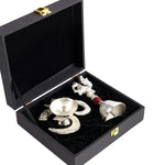 Silver Om Diya with Rudraksh Bell – Silver Plated Pooja Lamp Spiritual Use