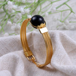 Ebony Wood Karungali Gold Plated Kada Authentic Spiritual Wear