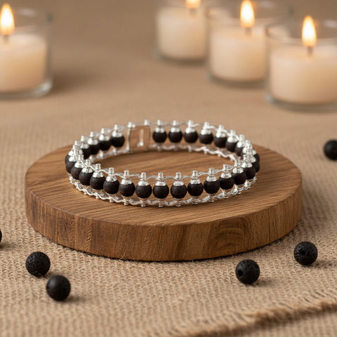 Silver Plated Karungali Bracelet – Govt Certified Premium IGP Spiritual Wear