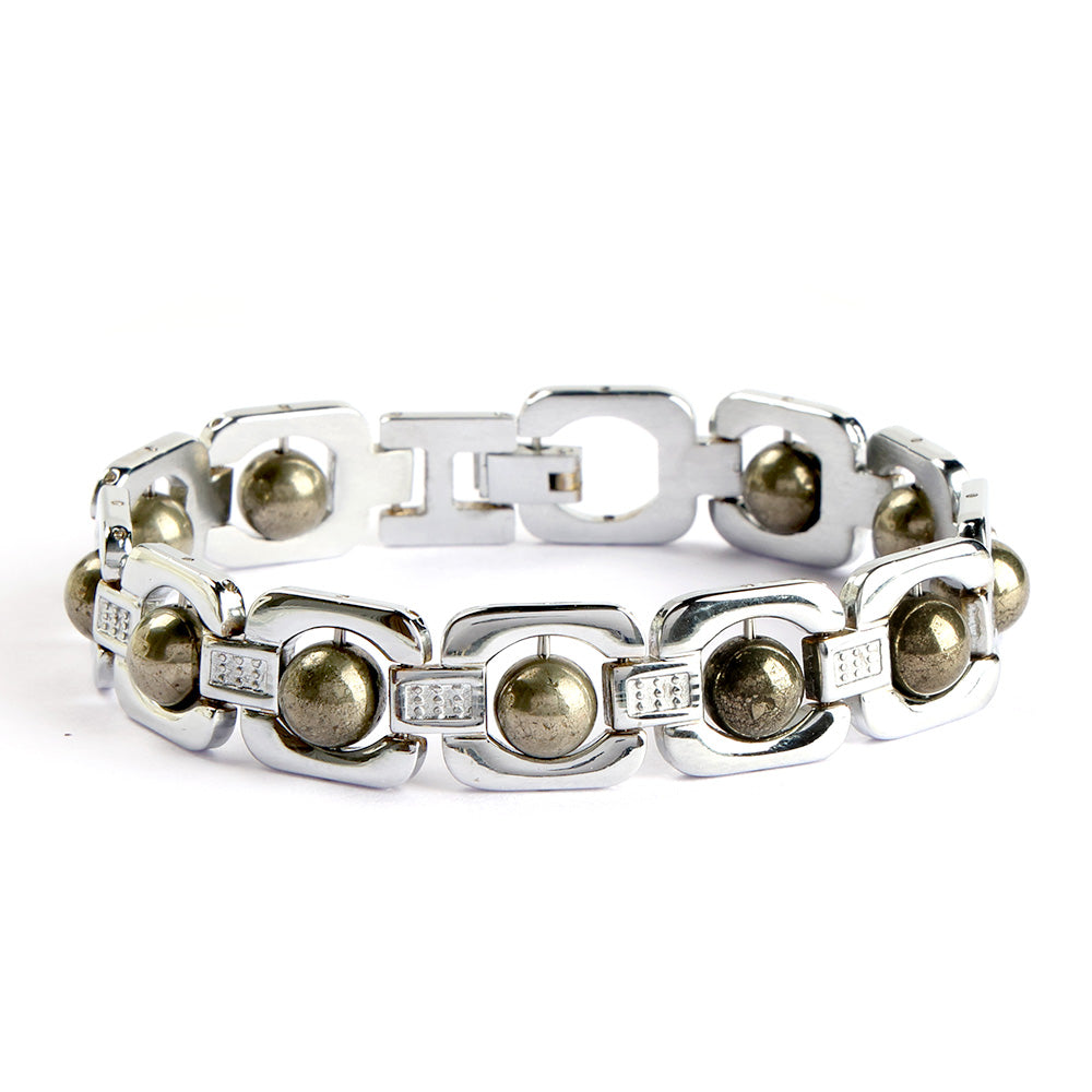 Silver Plated Pyrite Bracelet Premium Spiritual Wear