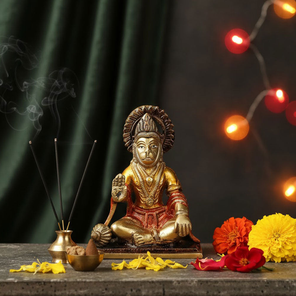 4.4 Inch Lord Hanuman Brass Idol