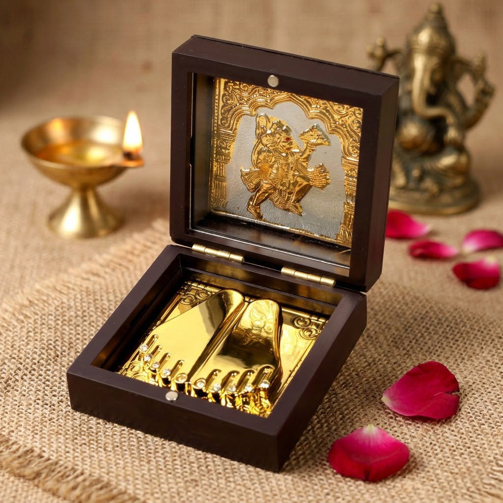 Jai Hanuman Ji Charan Paduka Box - Small