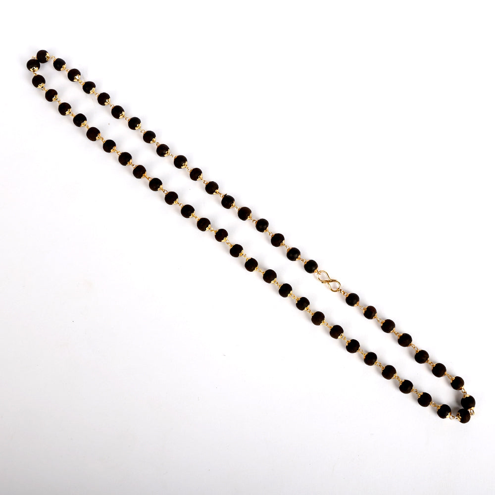 Karungali Mala with Brass Cap 8mm Protection & Style Govt Certified