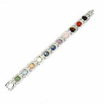 11 Chakra Silver Plated Bracelet – Unisex Spiritual Wear