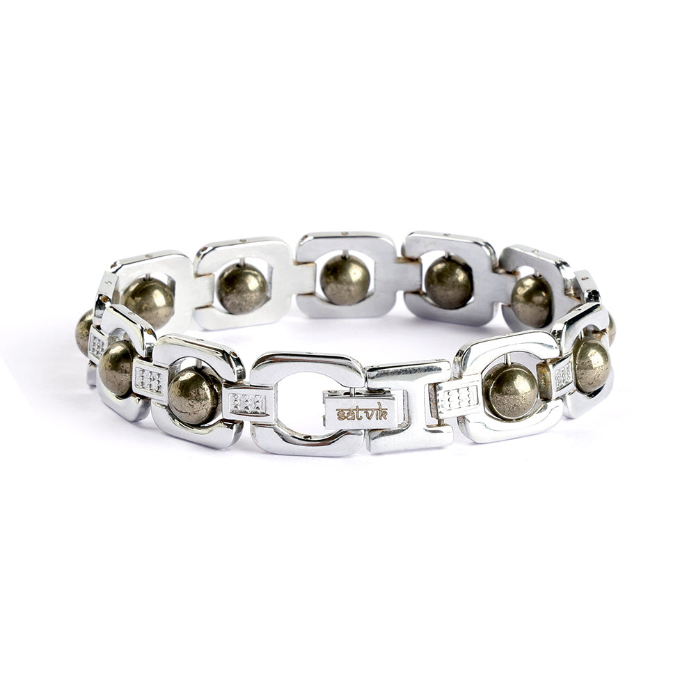 Silver Plated Pyrite Bracelet Premium Spiritual Wear