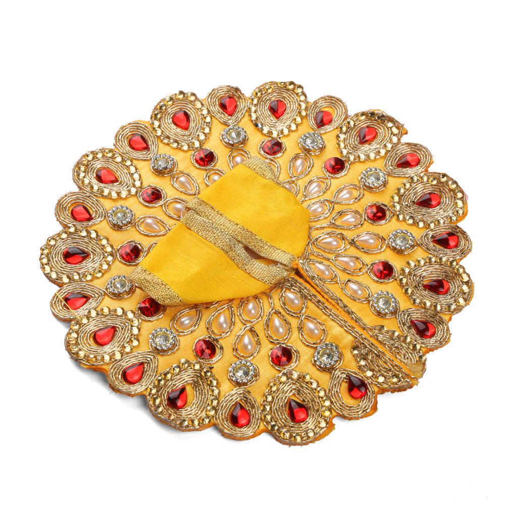 Size 2 Premium Heavy Stone & Pearl Laddu Gopal Dress