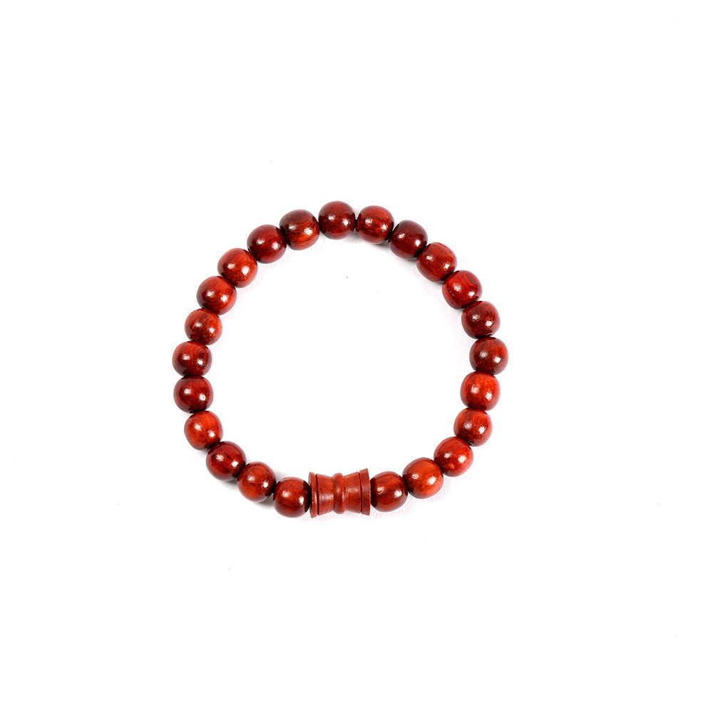 Original 8mm Red Sandalwood Damru Bracelet Spiritual Healing Wear
