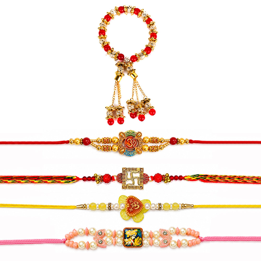 Mesmerizing Designer Rakhi Combo (Set of 5)