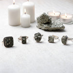 Natural pyrite stone ring for wealth attraction and confidence. India’s Largest Puja Accessories Brand- www.satvikstore.in