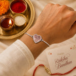 925 Silver Best Bro Rakhi Heart Design