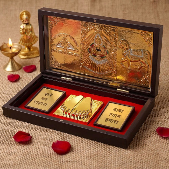 Khatu Shyam Baba Charan Paduka Box - Big