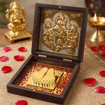 Lakshmi Ganesh & Saraswati Charan Paduka Box - Medium
