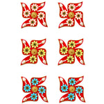 Traditional Auspicious Multi-Color Flower Swastik Wall Stickers