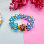 Ocean Blue Beaded Guru Ji Maharaj Handmade Bracelets for Men and Women