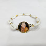 Pearl Bracelet with Jai Guruji Swaroop Handmade Bracelets for Men and Women