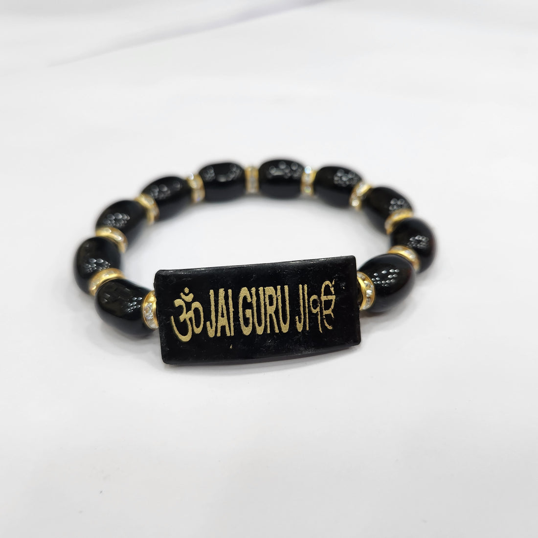 Jai Guru Ji Black Pearl Bracelet, Handmade Bracelets for Men and Women
