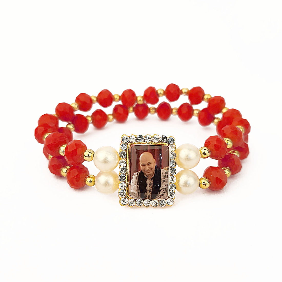 Red Double Band  Guru Ji Maharaj Handmade Bracelets for Men and Women