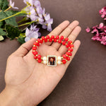 Red Double Band  Guru Ji Maharaj Handmade Bracelets for Men and Women