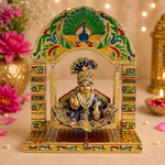 Peacock Frame Meenakari Designed Laddu Gopal Jhula