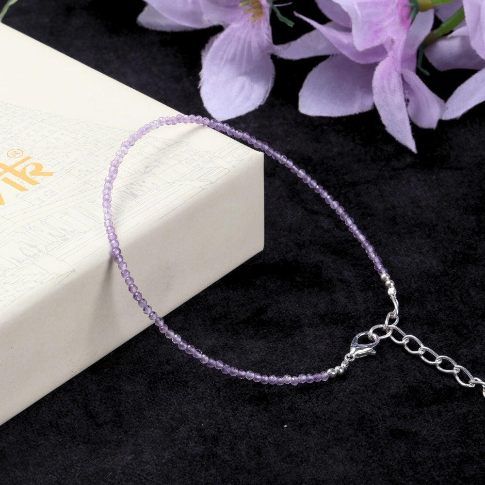 Amethyst Anklet Stylish Spiritual Wear