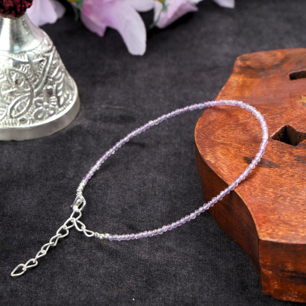 Amethyst Anklet Stylish Spiritual Wear