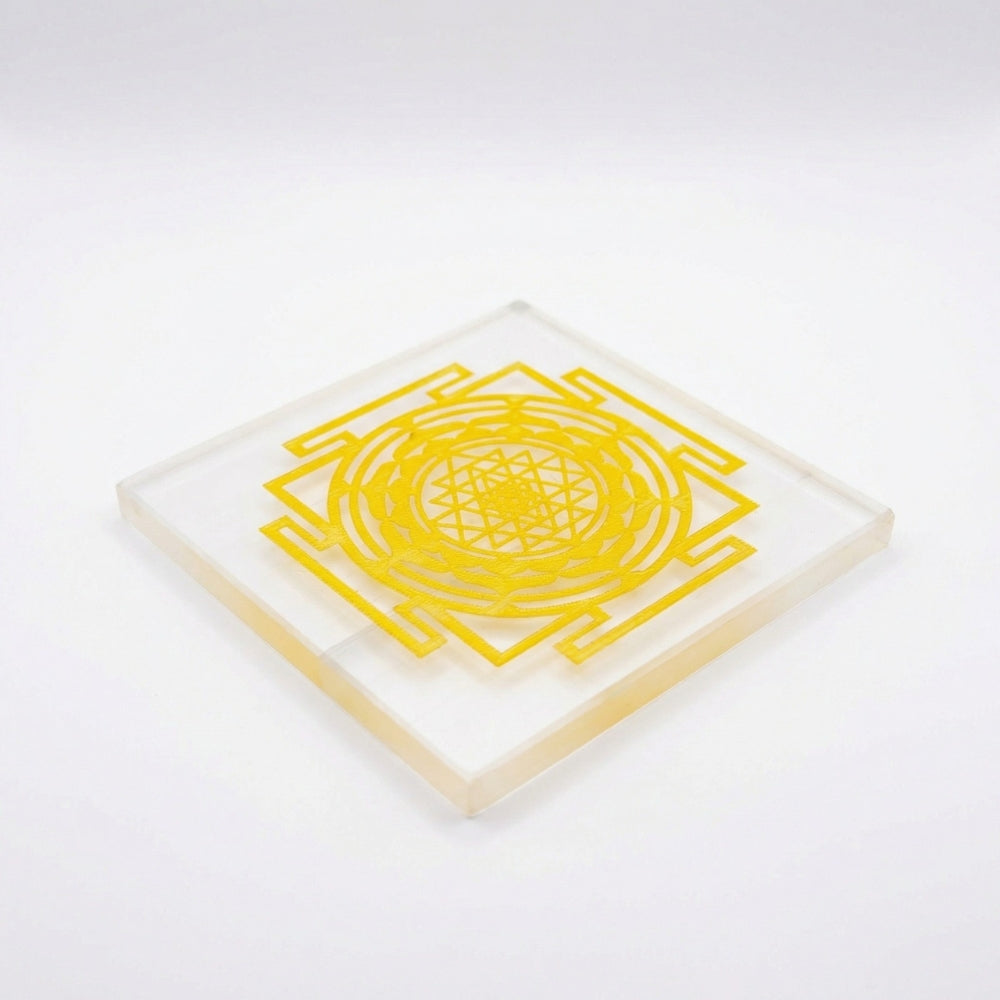 Selenite Shree Yantra Charging Plate Spiritual Healing Tool