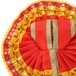 Size 1 & 2 Designer Red & Yellow Laddu Gopal Dress