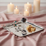 Silver Plated Tray – Decorative Serving & Pooja Platter Spiritual Use
