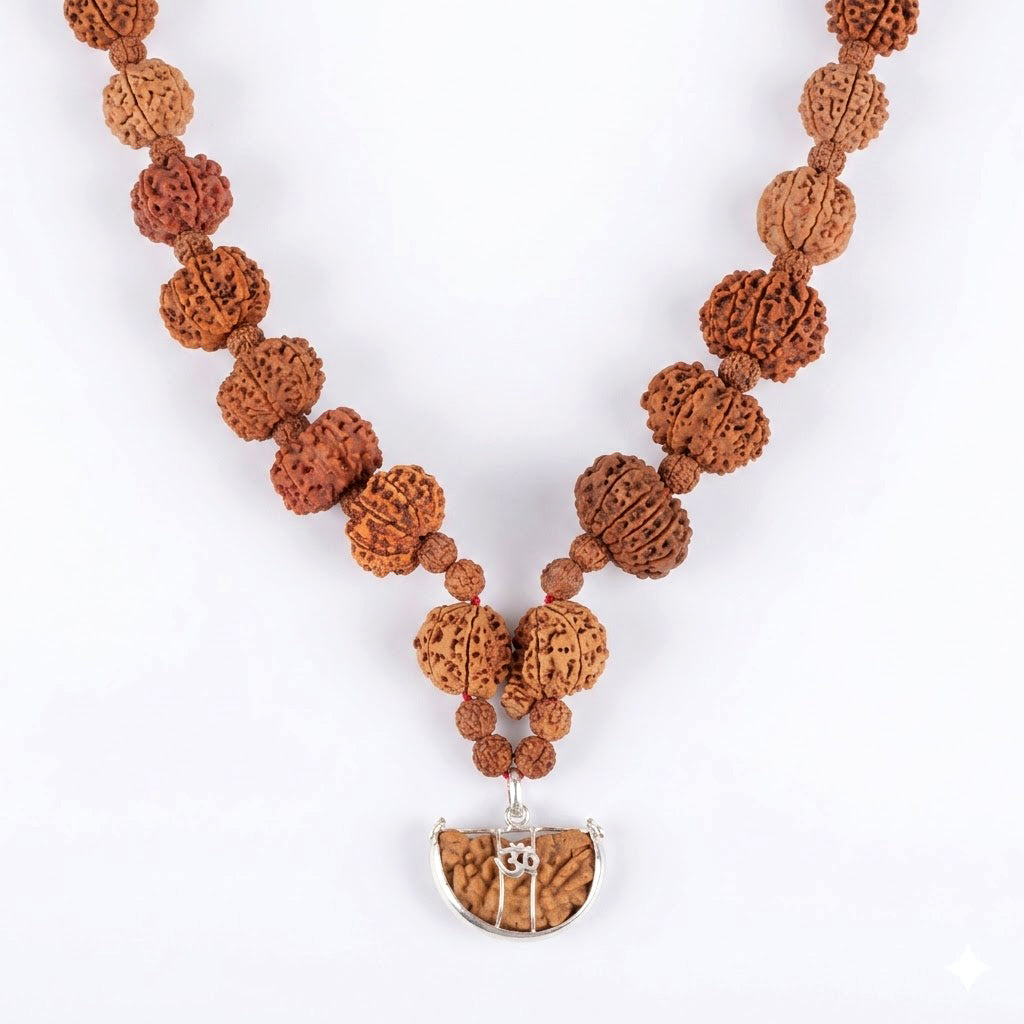 Siddha Mala with 1 Mukhi Half Moon (Collector Grade) – Nepal (Thread)