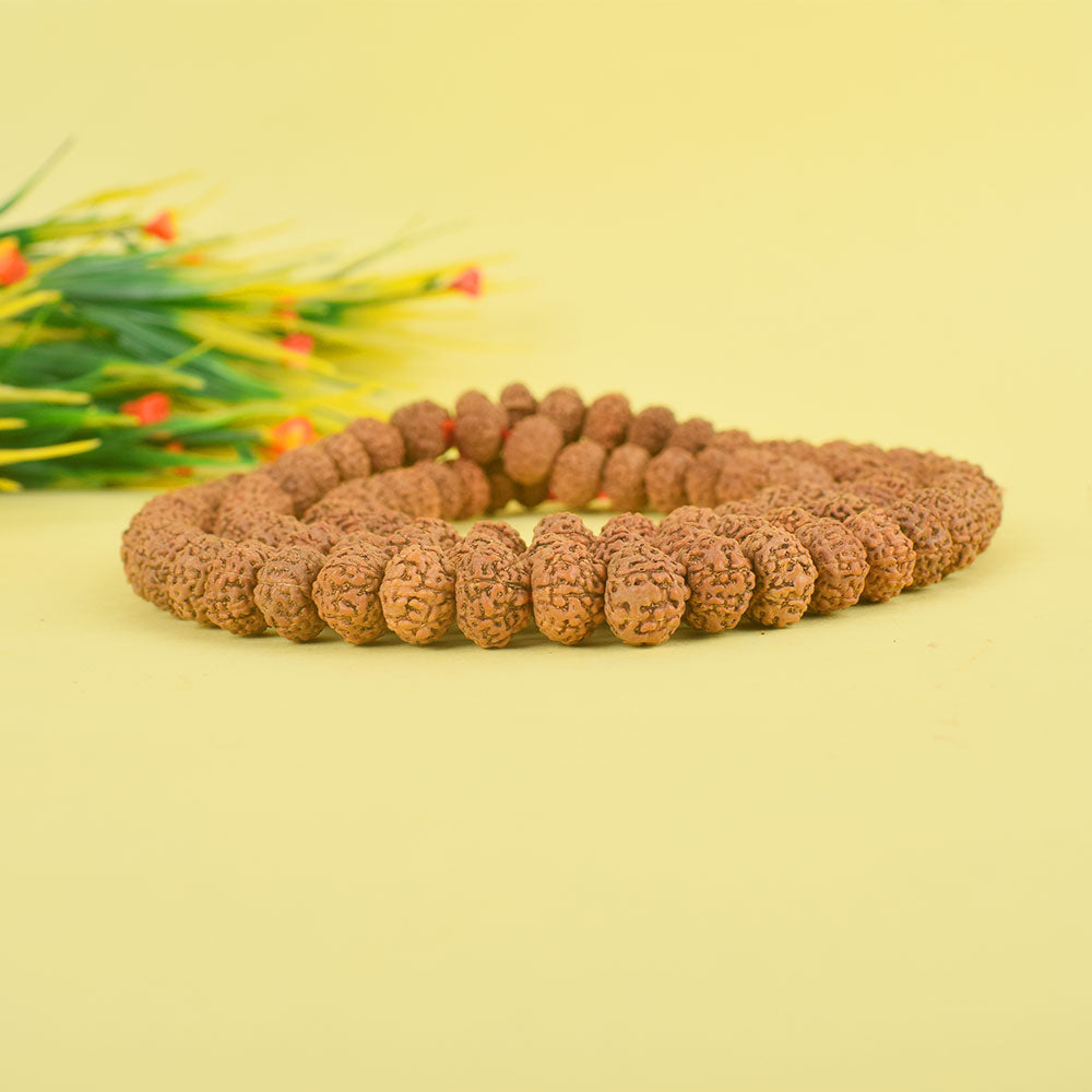8 Mukhi Semi Pathariya Rudraksha Mala 9-10mm