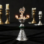 Silver Kerala Diya Samai – Traditional Pooja Oil Lamp Spiritual Use