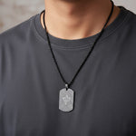 Ganpati Shlok Pendant MicroCarved Black