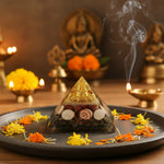 Lakshmi Yantra Crystal Pyramid Spiritual Prosperity Tool
