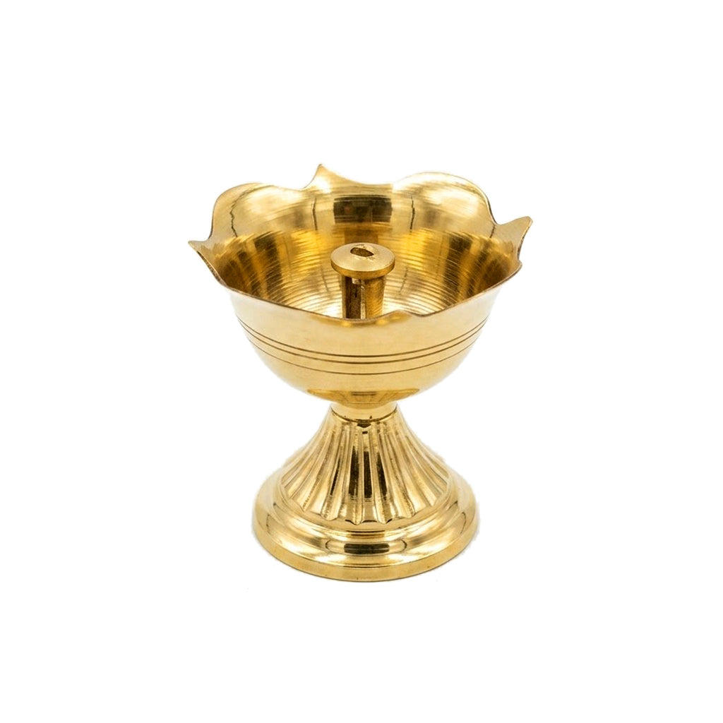 Handcrafted Floral Akhand Brass Rose Diya