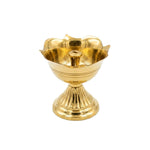 Handcrafted Floral Akhand Brass Rose Diya