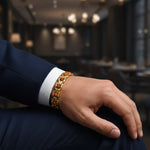 Elegant Rudraksha Bracelet Gold Plated Premium IGP Coating