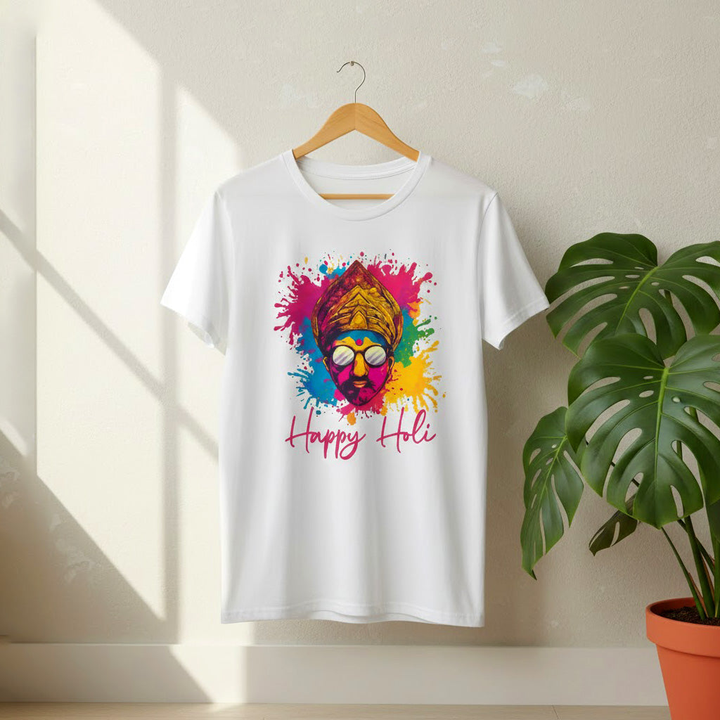 Holi Tshirt Printed Round Neck Tshirt for Men/Women Design-1