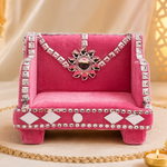 Royal Handcrafted Velvet Singhasan for Laddu Gopal - Small